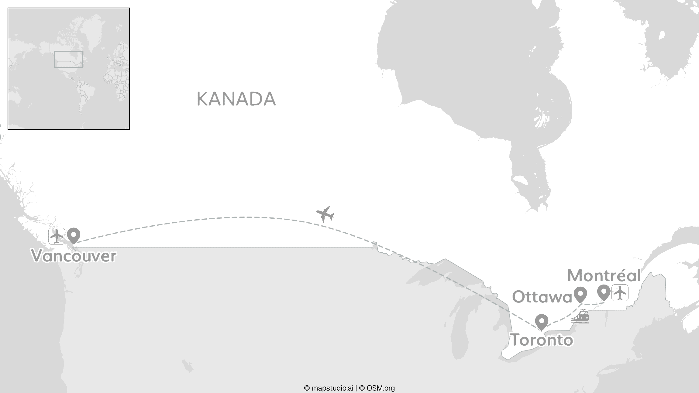 2 for 1 Kanada: Von Montréal über Toronto nach Vancouver